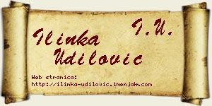 Ilinka Udilović vizit kartica